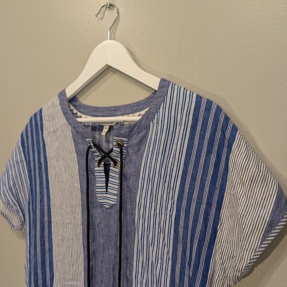 Vineyard Vines Linen Dress Costal Beach Pool Vacation Preppy Chic Style - Size 6 - Picture 3 of 8